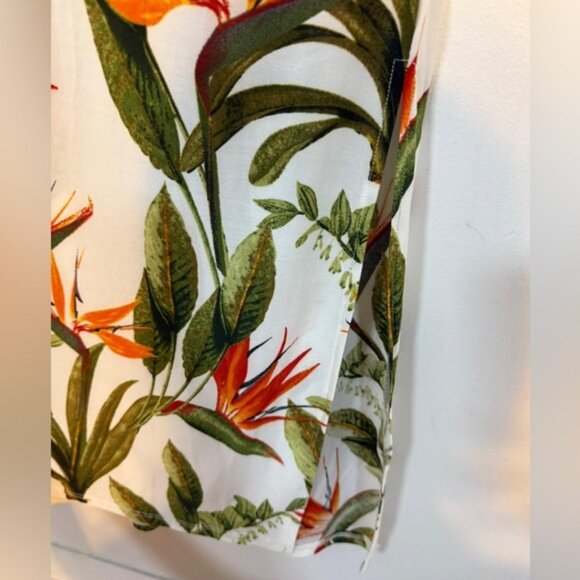 2Dye4 Tropical Floral Maxi Dress – White with Orange & Green Print – Women’s - M - Picture 7 of 13